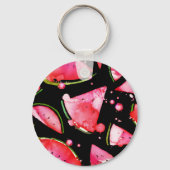 Wasserfarbe Wassermelone 2 Schlüsselanhänger (Rückseite)