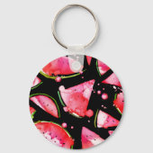 Wasserfarbe Wassermelone 2 Schlüsselanhänger (Vorderseite)