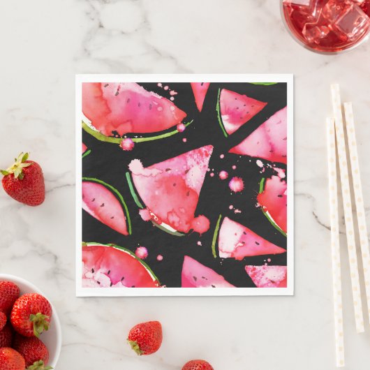 Wasserfarbe Wassermelone 2 Serviette (Beispiel)