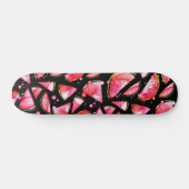 Wasserfarbe Wassermelone 2 Skateboard (Horizontal)