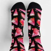 Wasserfarbe Wassermelone 2 Socken (Oben)