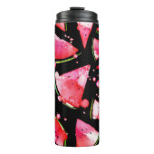 Wasserfarbe Wassermelone 2 Thermosbecher (Vorderseite)