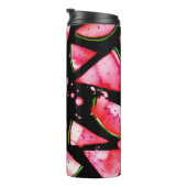 Wasserfarbe Wassermelone 2 Thermosbecher (Nach rechts gedreht)