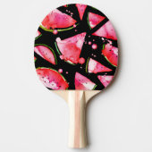 Wasserfarbe Wassermelone 2 Tischtennis Schläger (Vorderseite)