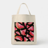 Wasserfarbe Wassermelone 2 Tragetasche (Rückseite)