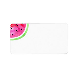 Wasserfarbe Wassermelone Adressaufkleber