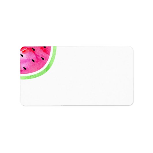 Wasserfarbe Wassermelone Adressaufkleber (Vorne)
