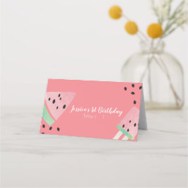 Wasserfarbe Wassermelone Birthday Seeds Ice Pop Platzkarte