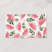 Wasserfarbe Wassermelone Bücher für Babydusche Begleitkarte (Rückseite)