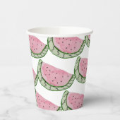 Wasserfarbe Wassermelone Doodles Gemustert gestric Pappbecher (Links)