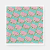 Wasserfarbe Wassermelone Doodles Gemustert gestric Serviette (Vorderseite)