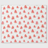 Wasserfarbe Wassermelone Dreiecke Muster Geschenkpapier (Flach)