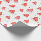 Wasserfarbe Wassermelone Dreiecke Muster Geschenkpapier (Ecke)