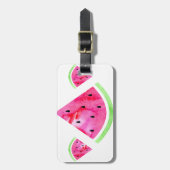 Wasserfarbe Wassermelone Gepäckanhänger (Vorderseite vertikal)