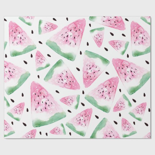 Wasserfarbe Wassermelone Geschenkpapier (Flach)