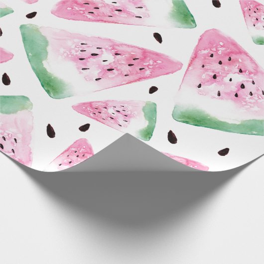 Wasserfarbe Wassermelone Geschenkpapier (Ecke)