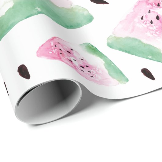Wasserfarbe Wassermelone Geschenkpapier (Rolleneckpunkt)