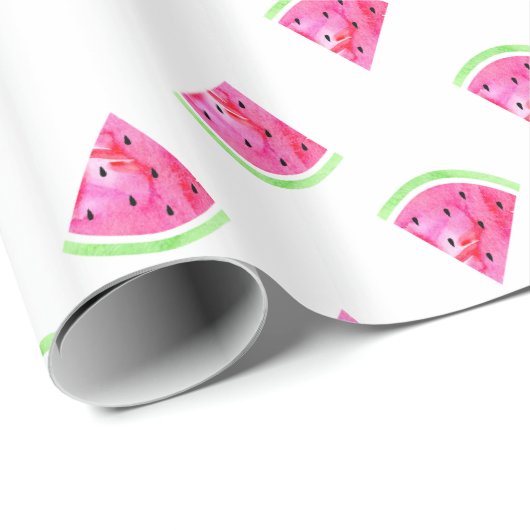Wasserfarbe Wassermelone Geschenkpapier (Rolleneckpunkt)