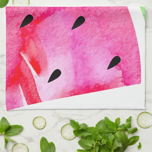 Wasserfarbe Wassermelone Handtuch (Gefaltet)