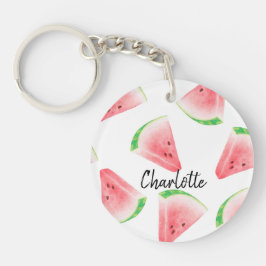 Wasserfarbe Wassermelone individuelle Name Geschen Schlüsselanhänger