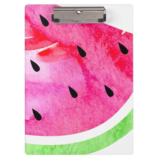 Wasserfarbe Wassermelone Klemmbrett (Vorderseite)