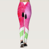 Wasserfarbe Wassermelone Leggings (Rückseite)