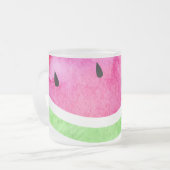 Wasserfarbe Wassermelone Mattglastasse (Vorderseite Links)