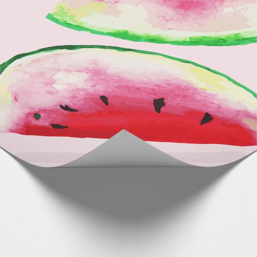 Wasserfarbe Wassermelone Muster Geschenkpapier (Ecke)