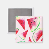 Wasserfarbe Wassermelone Muster Magnet (Vorderseite/Rückseite)