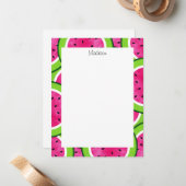 Wasserfarbe Wassermelone Muster Mitteilungskarte (Vorderseite/Rückseite Beispiel)