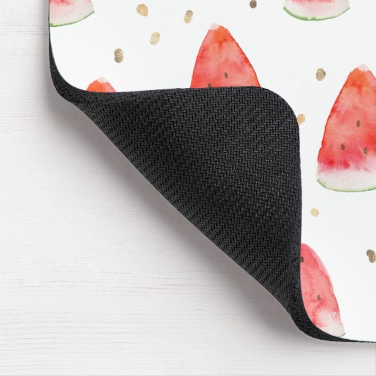 Wasserfarbe Wassermelone Muster Personalisiert Mousepad (Ecke)