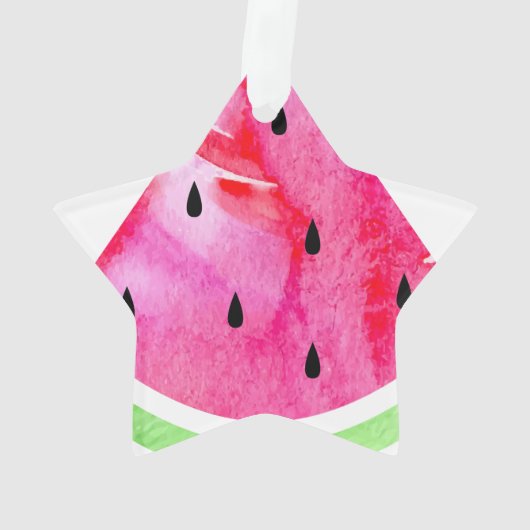 Wasserfarbe Wassermelone Ornament (Rückseite)