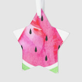 Wasserfarbe Wassermelone Ornament (Vorderseite)