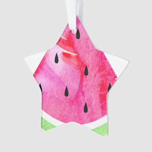 Wasserfarbe Wassermelone Ornament (Vorderseite)