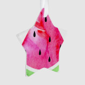 Wasserfarbe Wassermelone Ornament (Vorderseite)