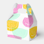 Wasserfarbe Wassermelone Rosa Gelbes Muster Geschenkschachtel (Rückseite)
