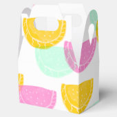 Wasserfarbe Wassermelone Rosa Gelbes Muster Geschenkschachtel (Geöffnet)