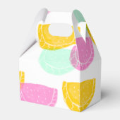 Wasserfarbe Wassermelone Rosa Gelbes Muster Geschenkschachtel (Vorderseite)