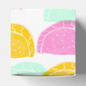 Wasserfarbe Wassermelone Rosa Gelbes Muster Geschenkschachtel (Oben)