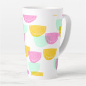 Wasserfarbe Wassermelone Rosa Gelbes Muster Milchtasse (Rechte Ecke)