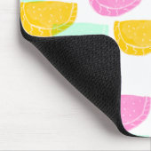 Wasserfarbe Wassermelone Rosa Gelbes Muster Mousepad (Ecke)