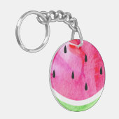Wasserfarbe Wassermelone Schlüsselanhänger (Vorderseite links)