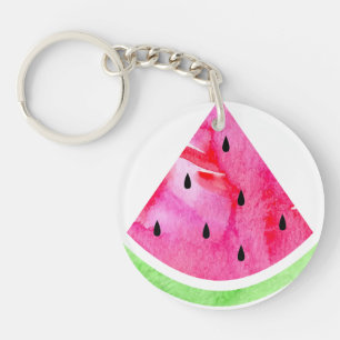 Wasserfarbe Wassermelone Schlüsselanhänger