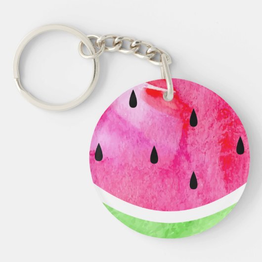 Wasserfarbe Wassermelone Schlüsselanhänger (Vorderseite)