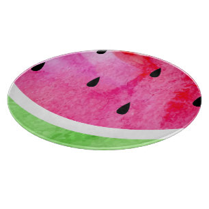 Wasserfarbe Wassermelone Schneidebrett