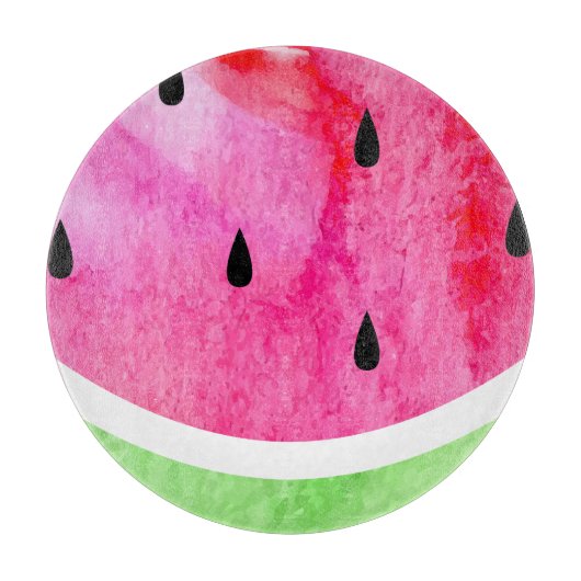 Wasserfarbe Wassermelone Schneidebrett (Vorderseite)