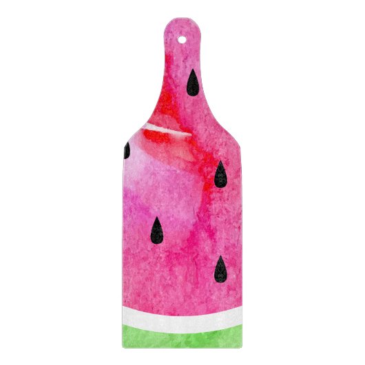 Wasserfarbe Wassermelone Schneidebrett (Vorderseite)