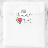 Wasserfarbe Wassermelone Sommerzeit Runder Aufkleber (Tasche)
