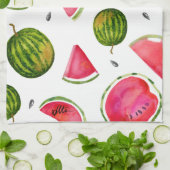 Wasserfarbe Wassermelone Teeküche für Ihre Küche Geschirrtuch (Gefaltet)
