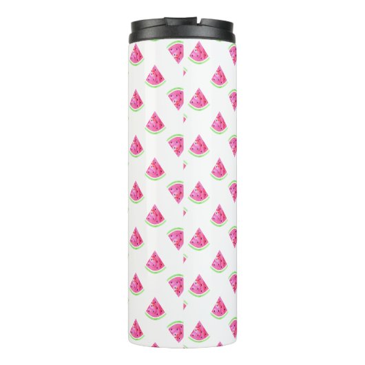Wasserfarbe Wassermelone Thermosbecher (Rückseite)